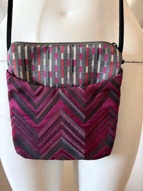 Maruca Pink Chevron Crossbody Bag Handmade in Boulder Colorado